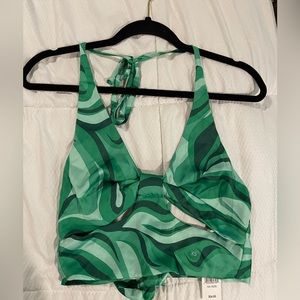 Green Halter Top